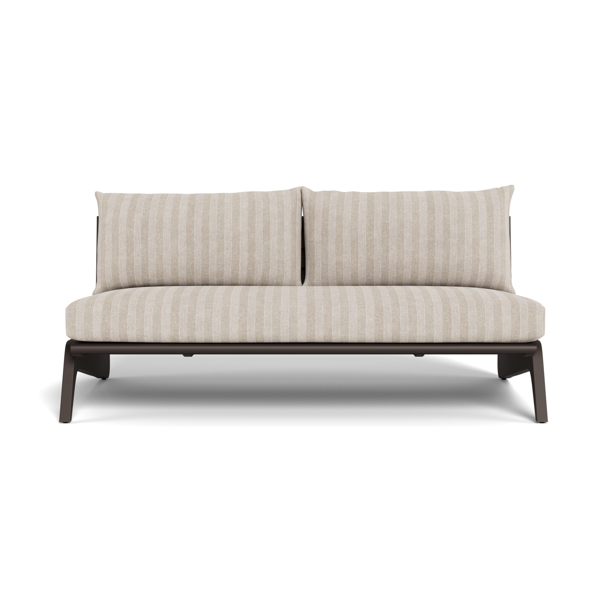 MLB Aluminum 2 Seat Armless Sofa
