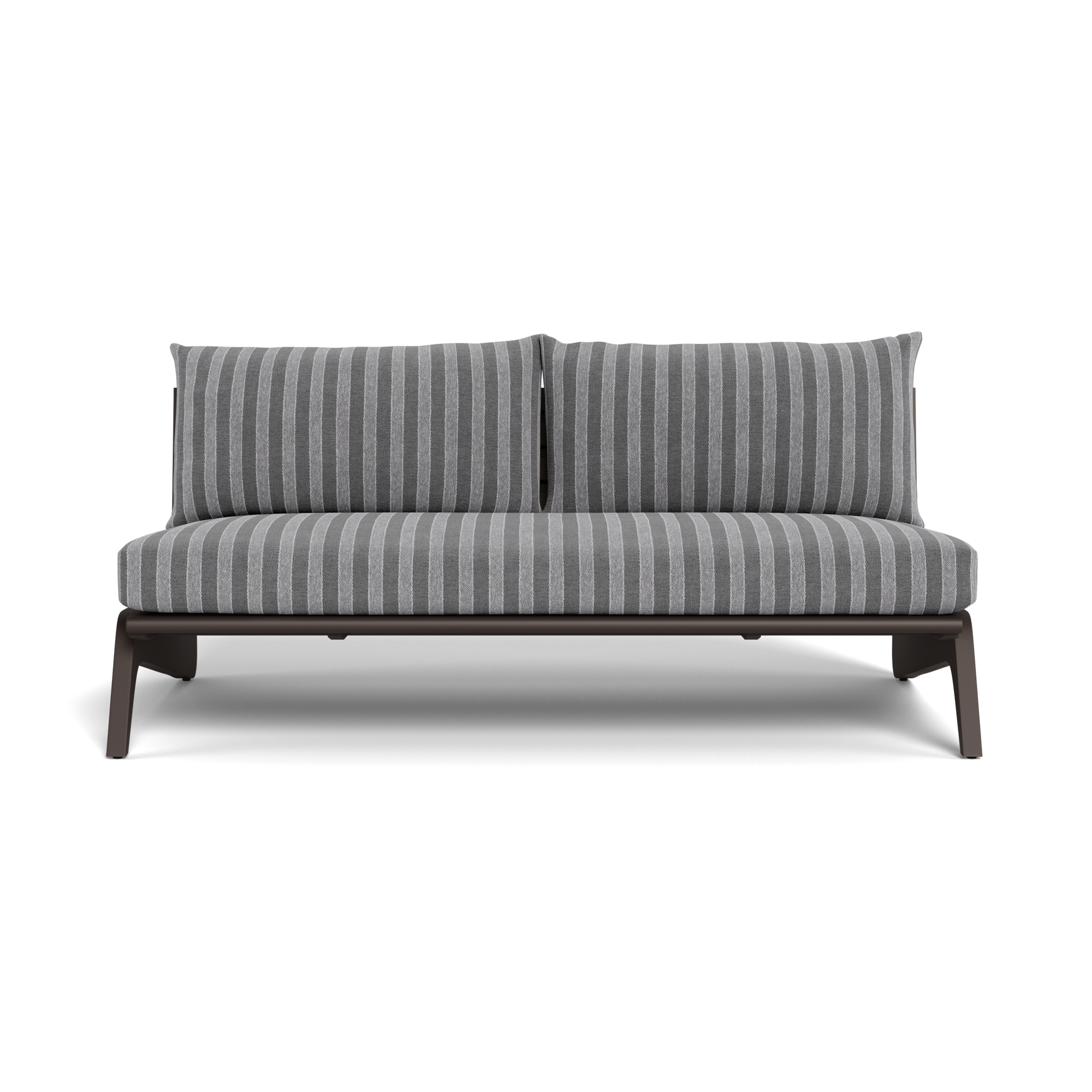 MLB Aluminum 2 Seat Armless Sofa