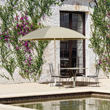 Nata Plu Center - Pole Umbrella Set | Concrete Natural, Aluminum Limestone, Almond