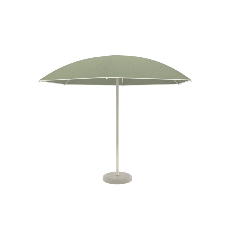 Nata Plu Center - Pole Umbrella Set | Concrete Natural, Aluminum Limestone, Almond