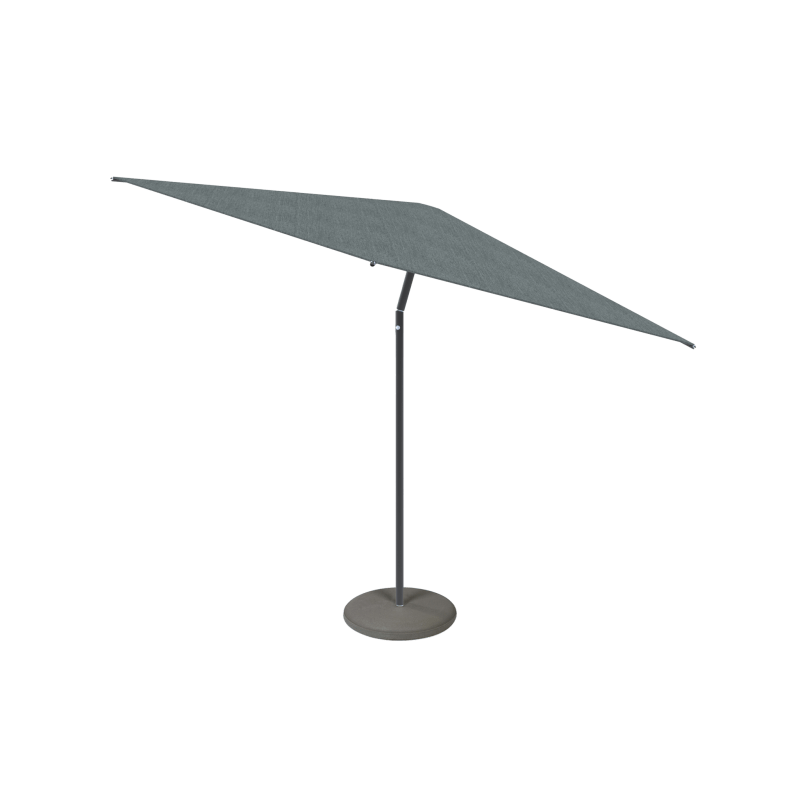 Nata Tilt Center - Pole Umbrella Set | Concrete Black, Aluminum Black, Flanelle