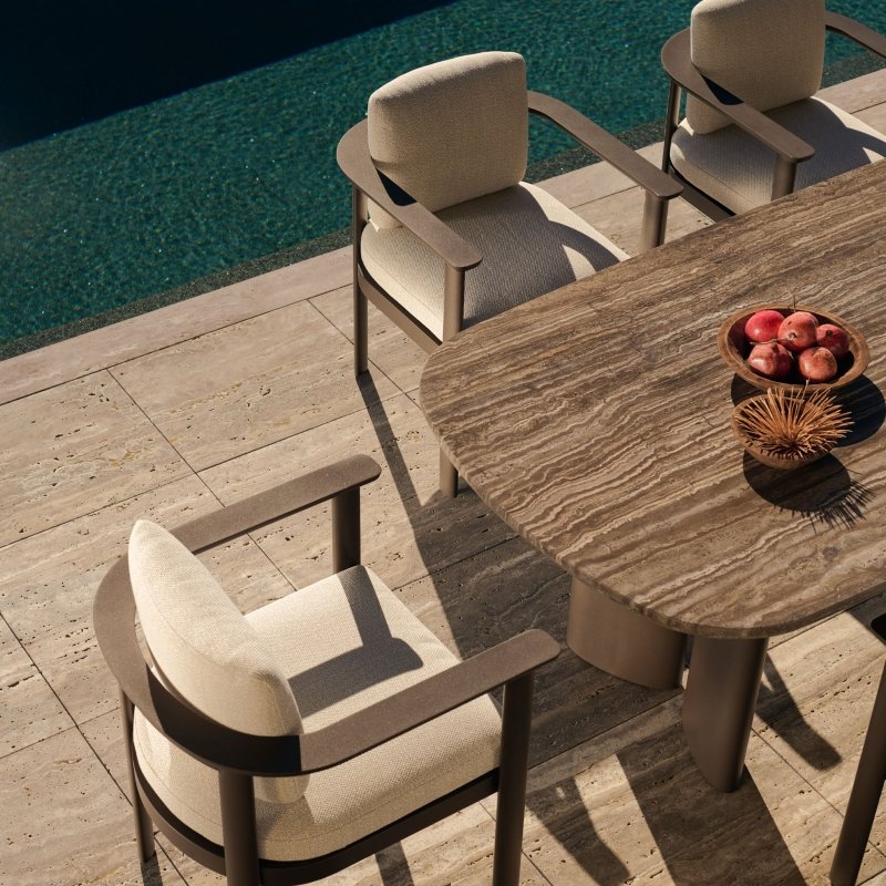 Newport Aluminum Barrel Dining Chair