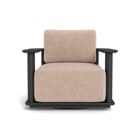 Newport Aluminum Barrel Swivel Lounge Chair