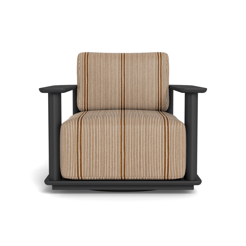 Newport Aluminum Barrel Swivel Lounge Chair