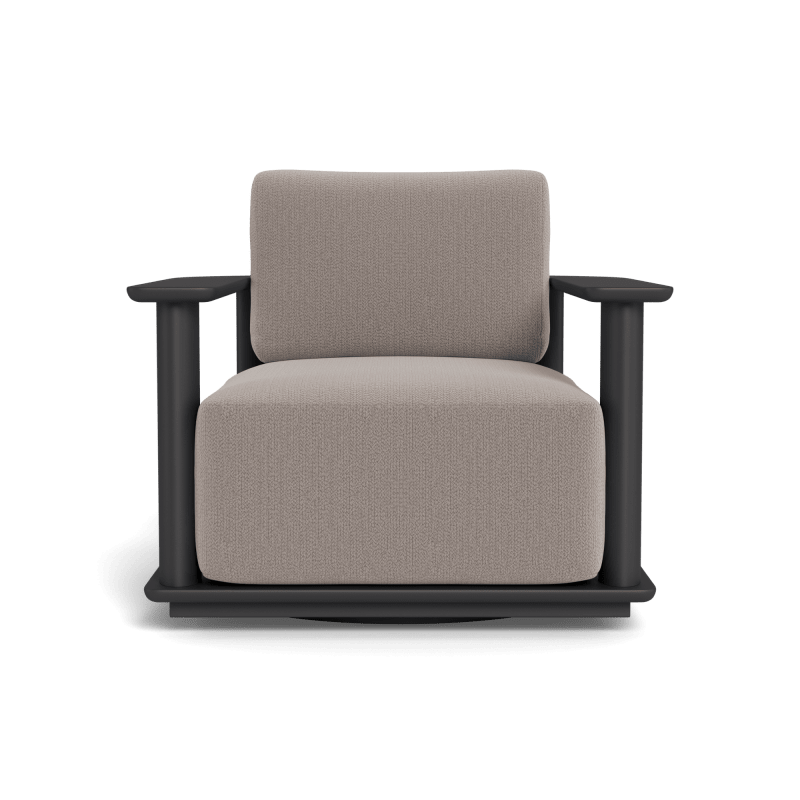 Newport Aluminum Barrel Swivel Lounge Chair