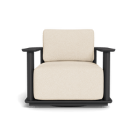 Newport Aluminum Barrel Swivel Lounge Chair