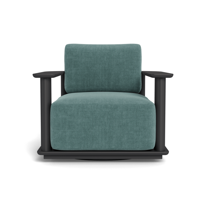 Newport Aluminum Barrel Swivel Lounge Chair