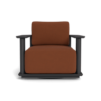 Newport Aluminum Barrel Swivel Lounge Chair