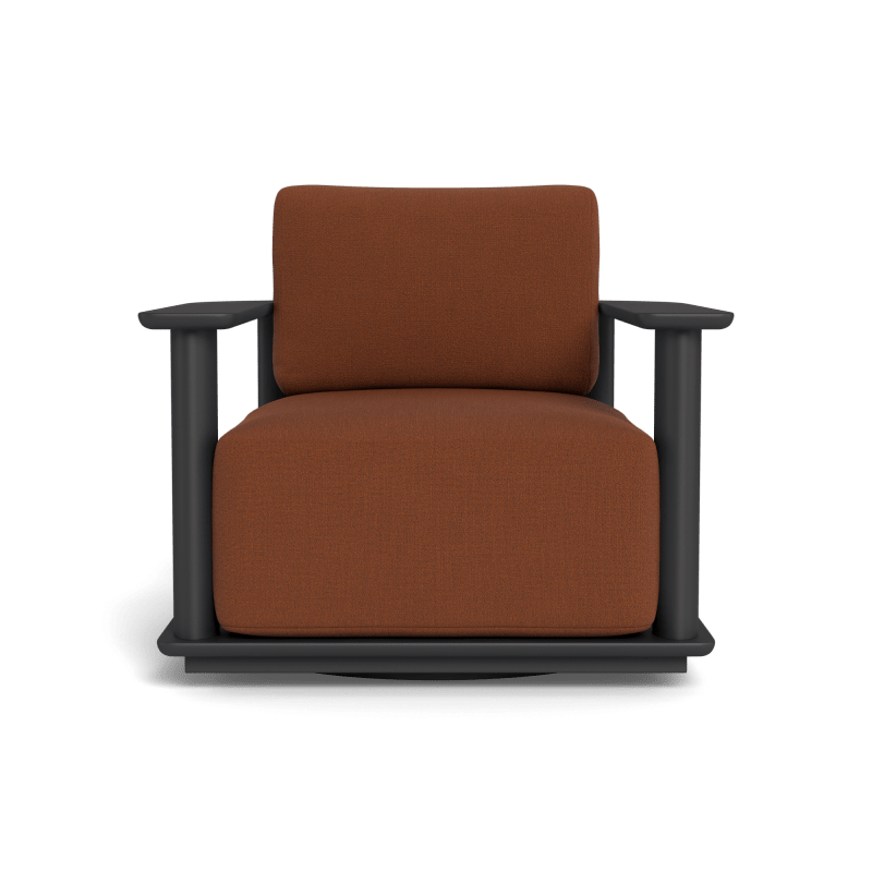 Newport Aluminum Barrel Swivel Lounge Chair