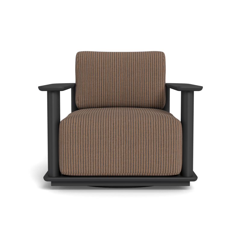 Newport Aluminum Barrel Swivel Lounge Chair