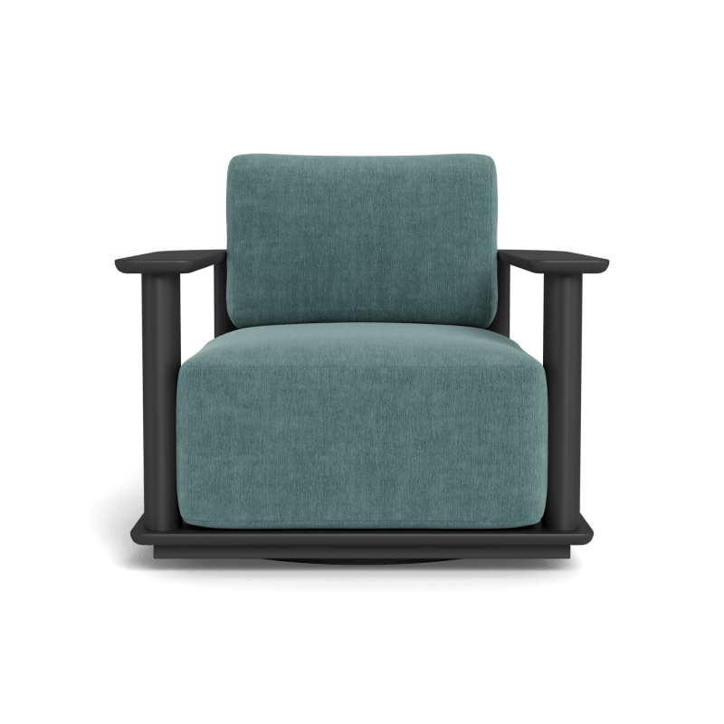 Newport Aluminum Barrel Swivel Lounge Chair