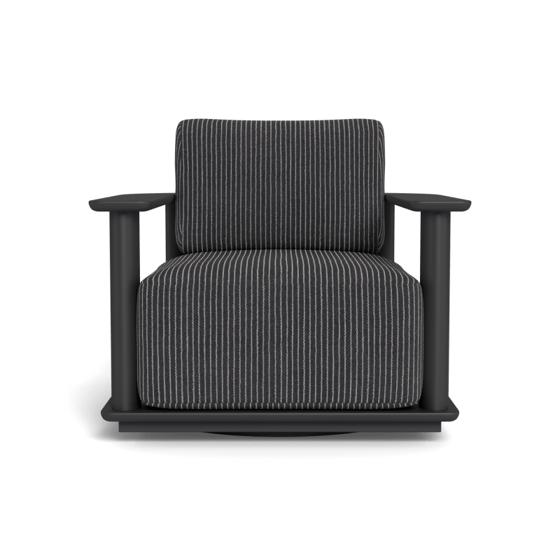 Newport Aluminum Barrel Swivel Lounge Chair