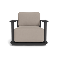 Newport Aluminum Barrel Swivel Lounge Chair