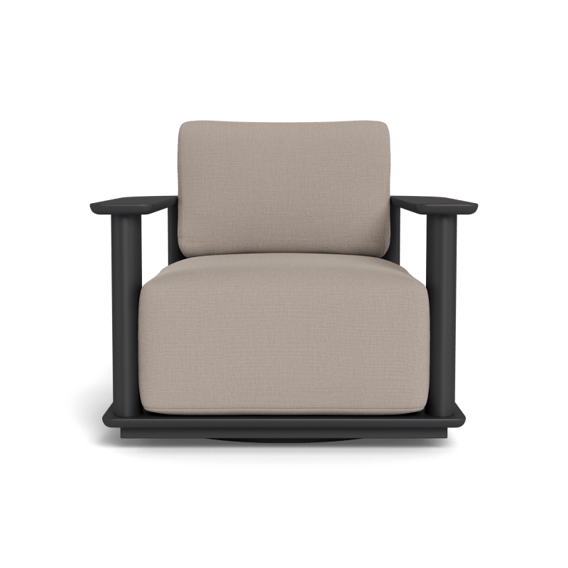 Newport Aluminum Barrel Swivel Lounge Chair