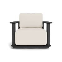 Newport Aluminum Barrel Swivel Lounge Chair