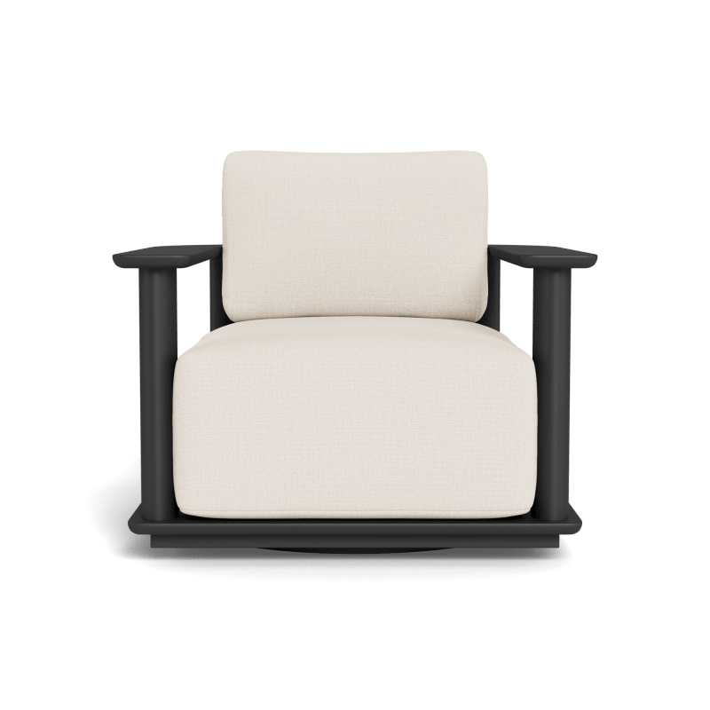 Newport Aluminum Barrel Swivel Lounge Chair