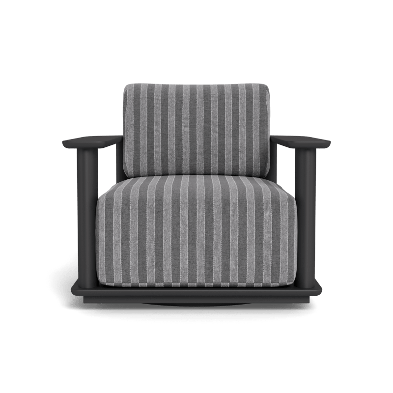 Newport Aluminum Barrel Swivel Lounge Chair