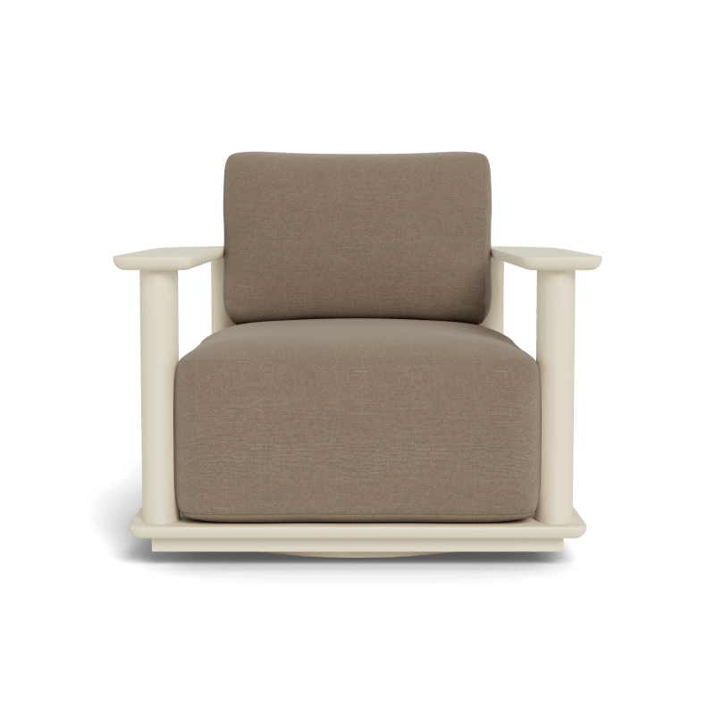 Newport Aluminum Barrel Swivel Lounge Chair