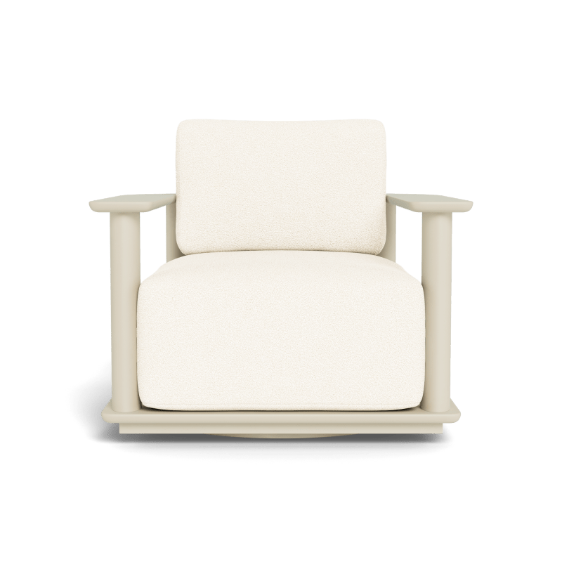 Newport Aluminum Barrel Swivel Lounge Chair