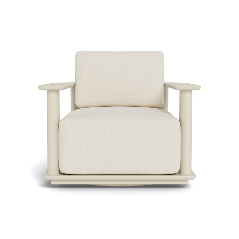 Newport Aluminum Barrel Swivel Lounge Chair
