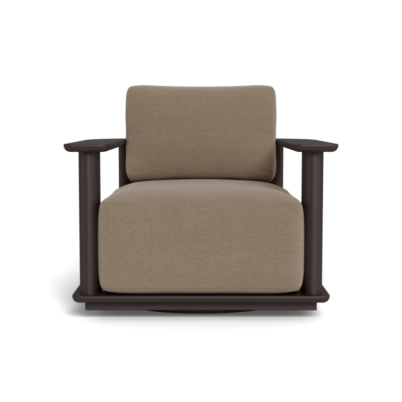 Newport Aluminum Barrel Swivel Lounge Chair