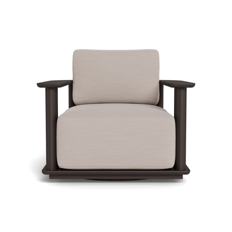 Newport Aluminum Barrel Swivel Lounge Chair