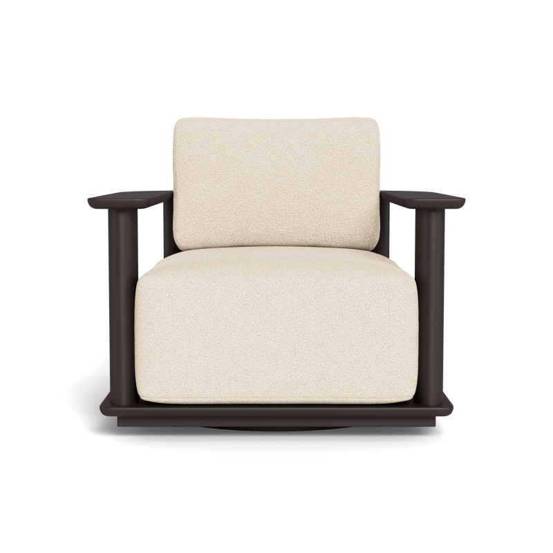 Newport Aluminum Barrel Swivel Lounge Chair
