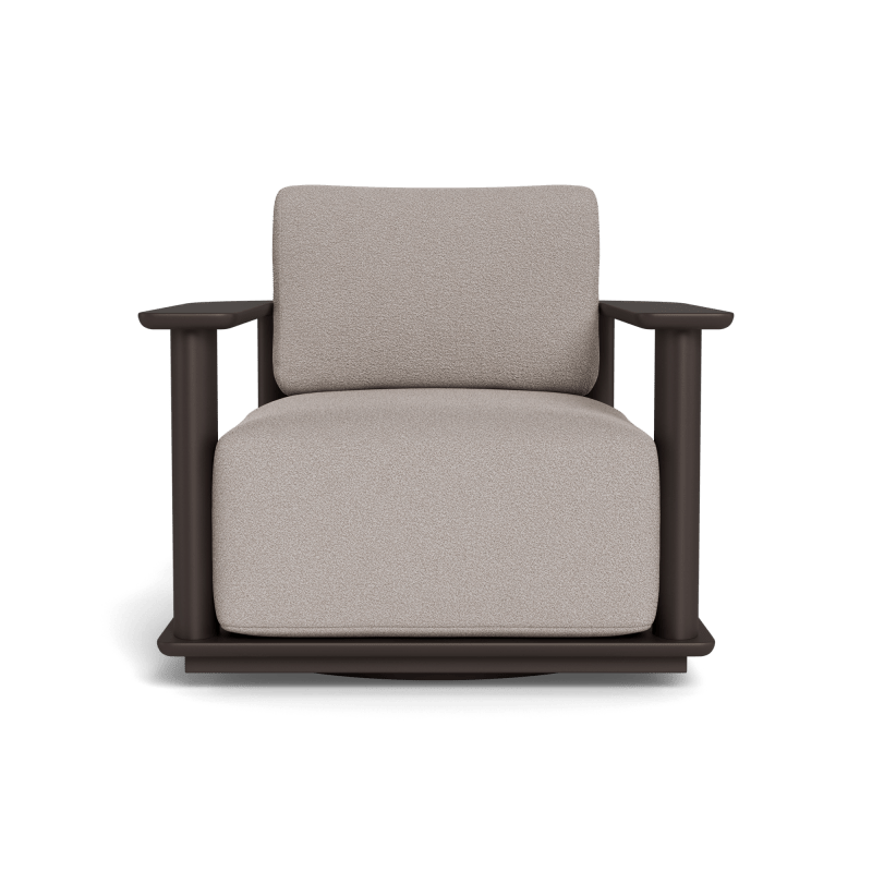 Newport Aluminum Barrel Swivel Lounge Chair