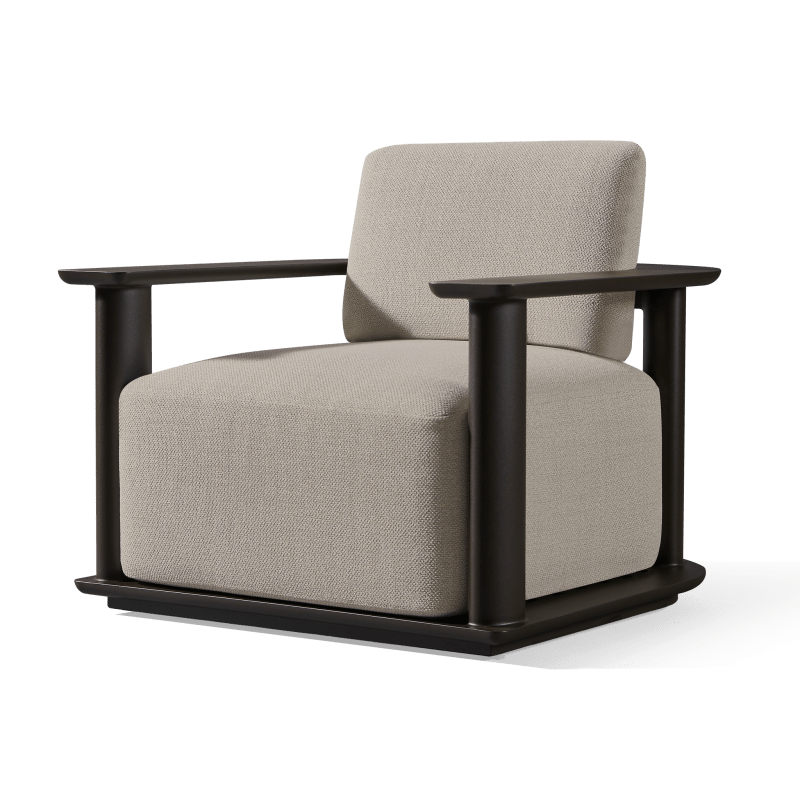 Newport Aluminum Barrel Swivel Lounge Chair