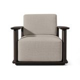 Newport Aluminum Barrel Swivel Lounge Chair | Aluminum Bronze, Siesta Taupe,