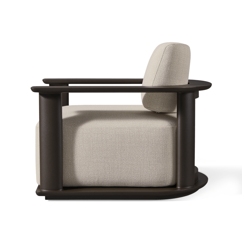 Newport Aluminum Barrel Swivel Lounge Chair