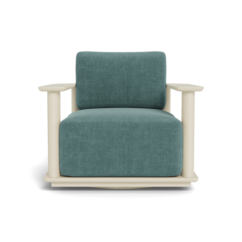 Newport Aluminum Barrel Swivel Lounge Chair