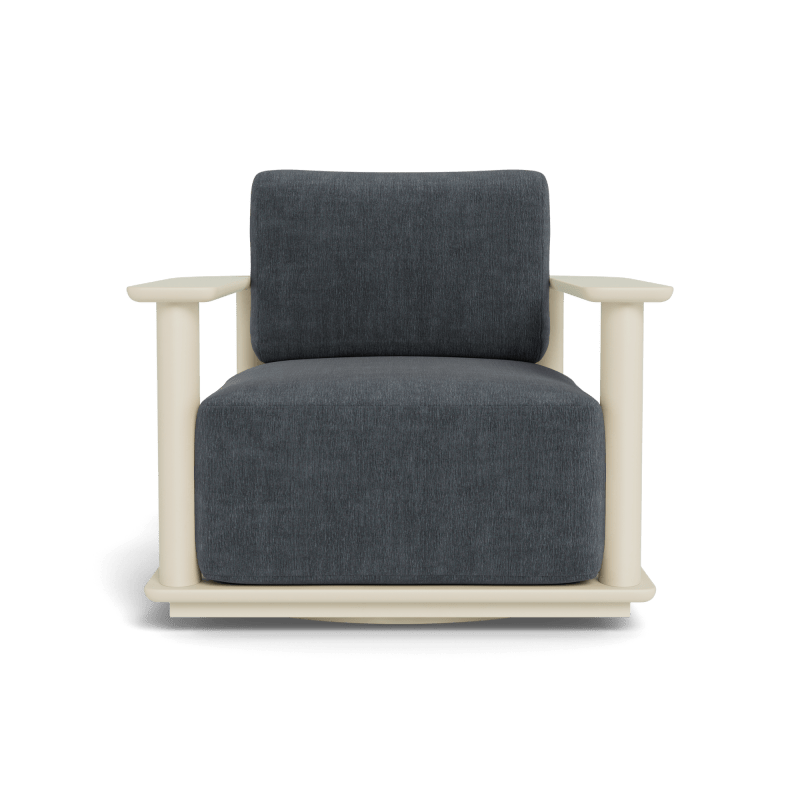Newport Aluminum Barrel Swivel Lounge Chair