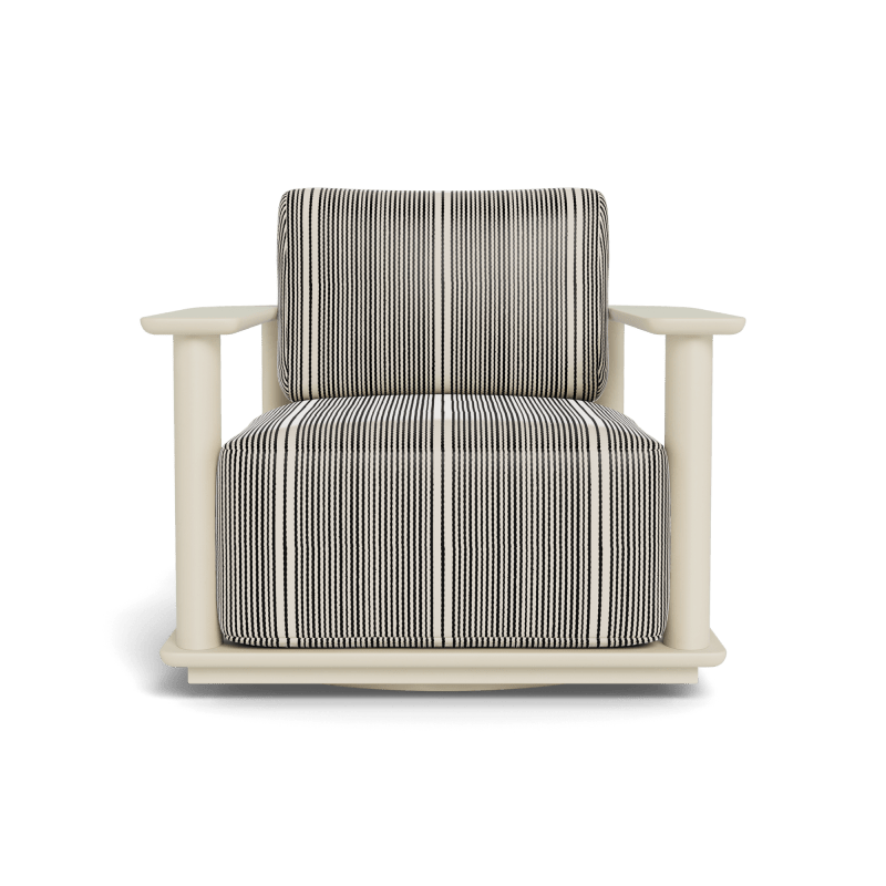 Newport Aluminum Barrel Swivel Lounge Chair