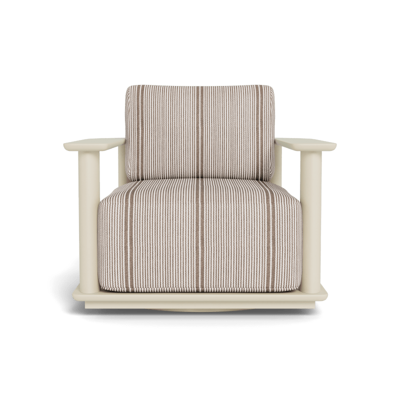 Newport Aluminum Barrel Swivel Lounge Chair