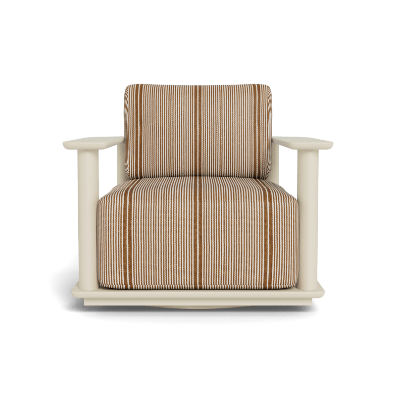 Newport Aluminum Barrel Swivel Lounge Chair