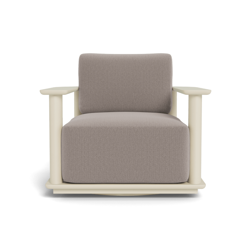Newport Aluminum Barrel Swivel Lounge Chair