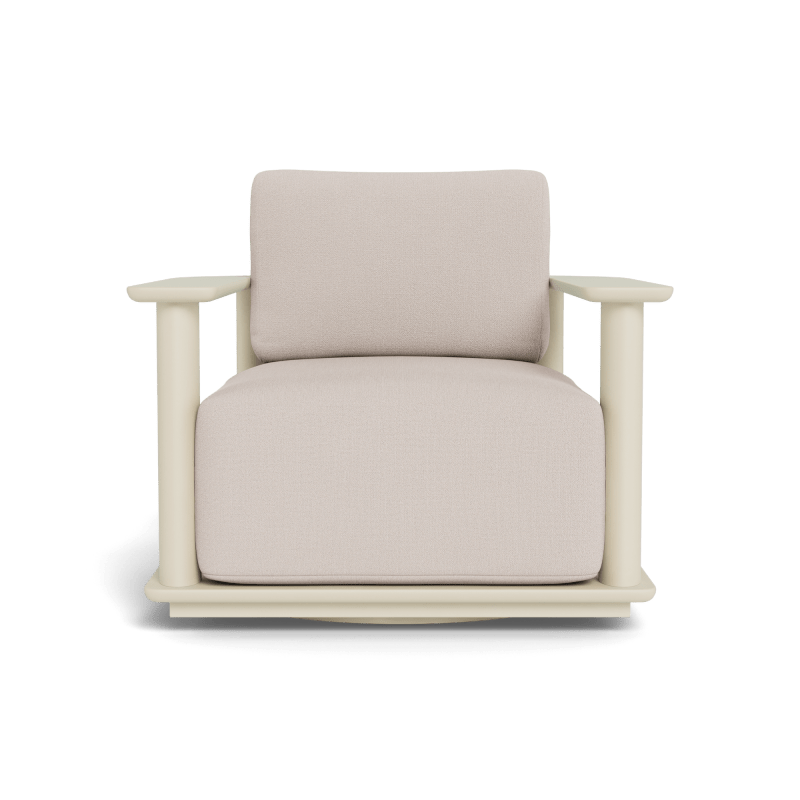 Newport Aluminum Barrel Swivel Lounge Chair