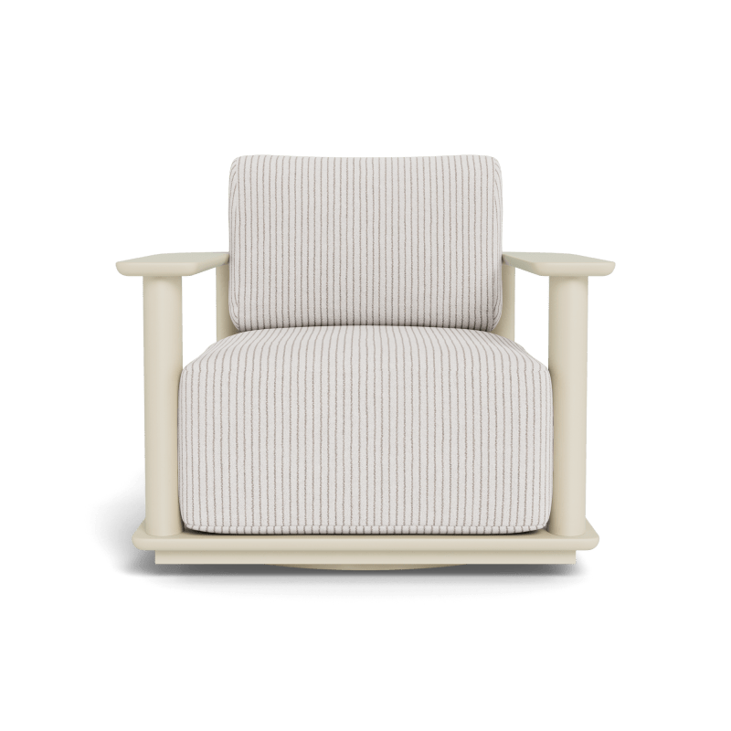 Newport Aluminum Barrel Swivel Lounge Chair