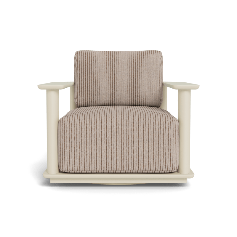 Newport Aluminum Barrel Swivel Lounge Chair