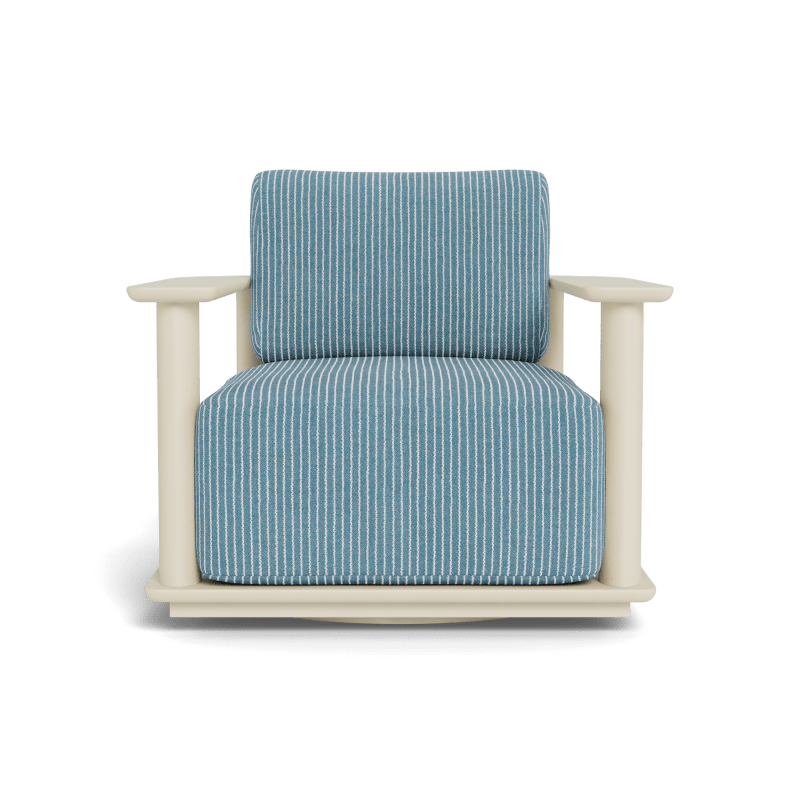 Newport Aluminum Barrel Swivel Lounge Chair