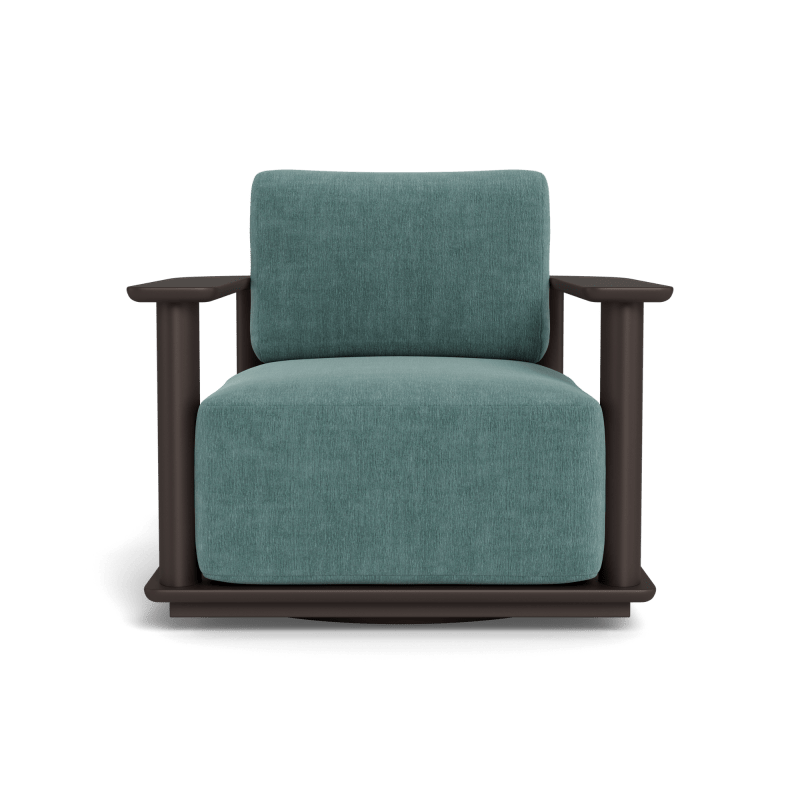 Newport Aluminum Barrel Swivel Lounge Chair