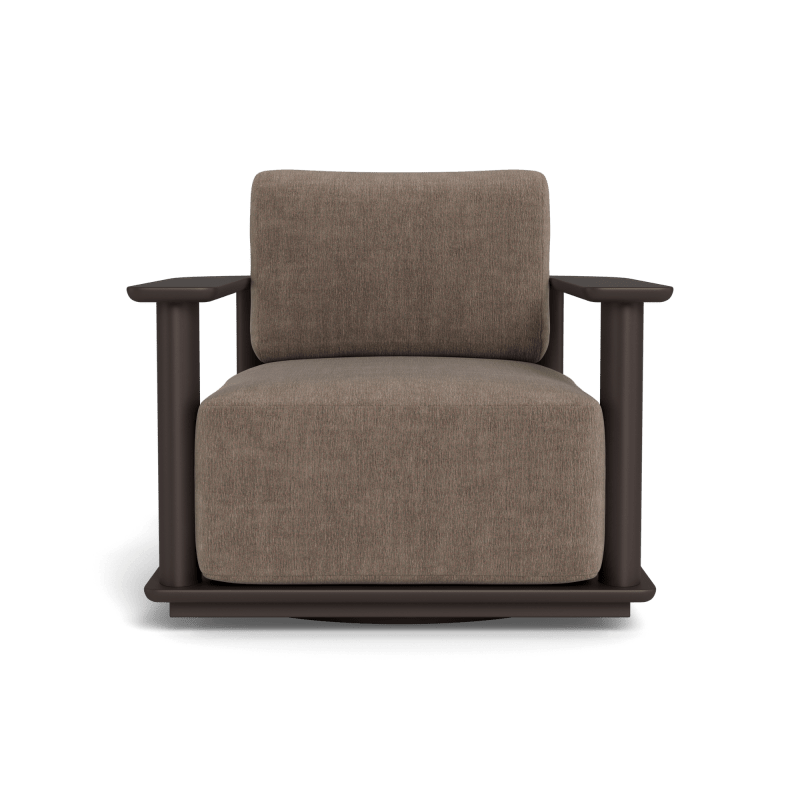 Newport Aluminum Barrel Swivel Lounge Chair