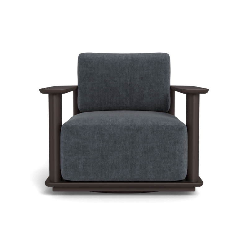 Newport Aluminum Barrel Swivel Lounge Chair