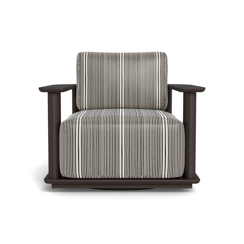 Newport Aluminum Barrel Swivel Lounge Chair