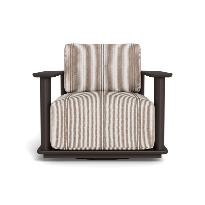 Newport Aluminum Barrel Swivel Lounge Chair