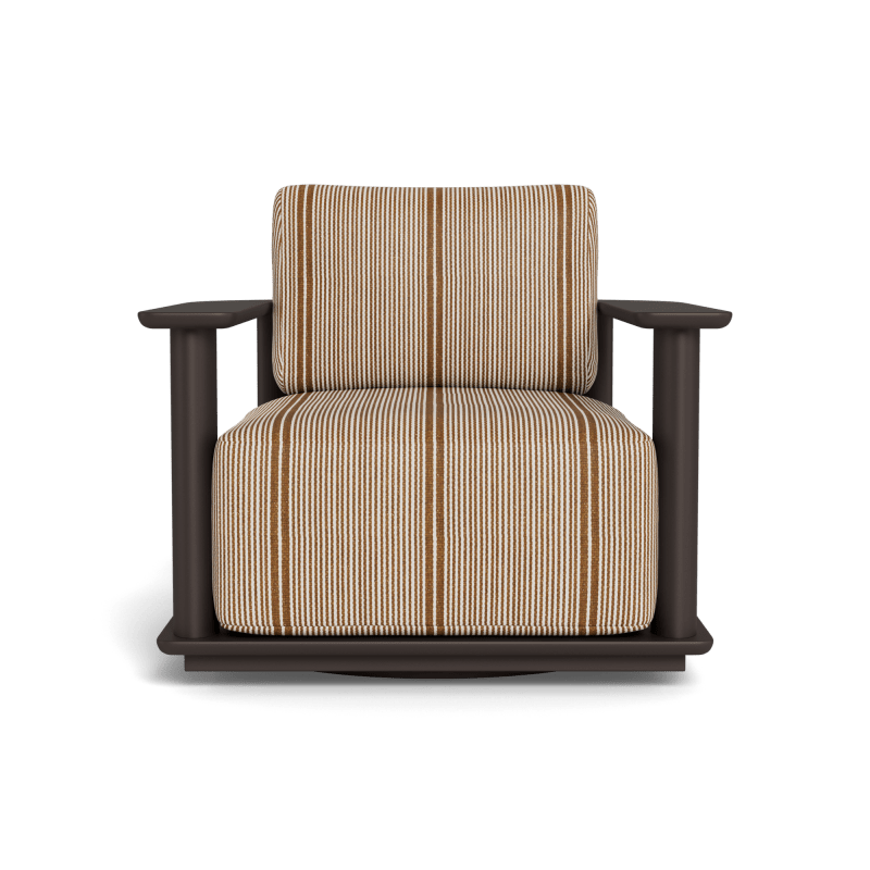 Newport Aluminum Barrel Swivel Lounge Chair