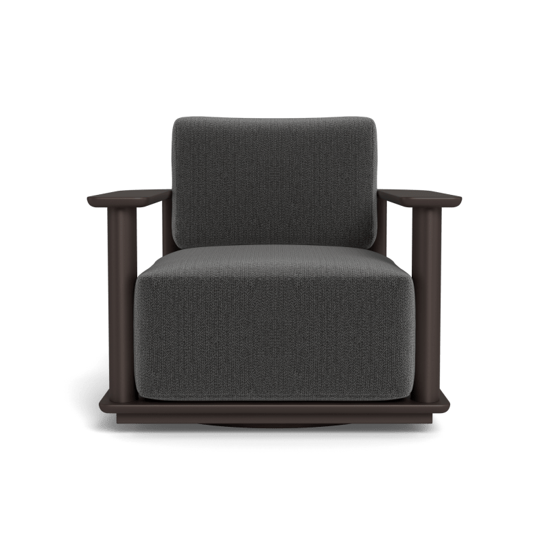 Newport Aluminum Barrel Swivel Lounge Chair