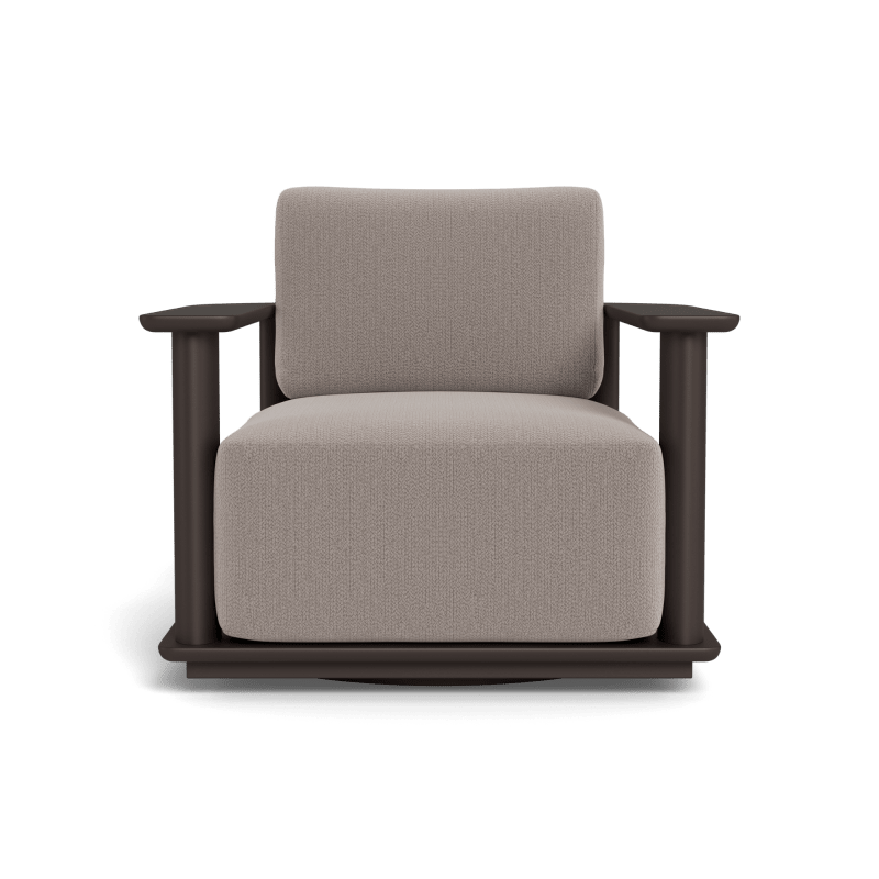 Newport Aluminum Barrel Swivel Lounge Chair
