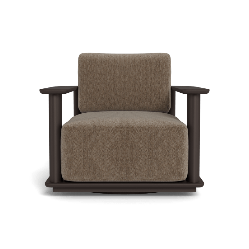 Newport Aluminum Barrel Swivel Lounge Chair